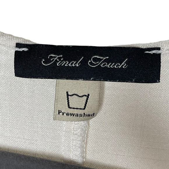 Final Touch White/ Cream Bat Wing Open Front Cardigan Size Large - Picture 4 of 7